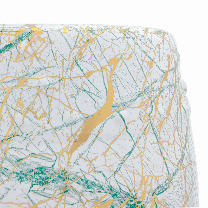 Tabouret de jardin Moquillaza, Blanc / vert