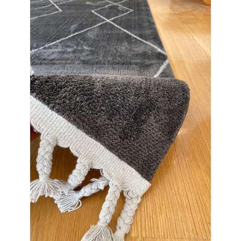 Tapis rectangulaire en coton Lashena, Rectangle 5 pi 3 po x 8 pi 10 po