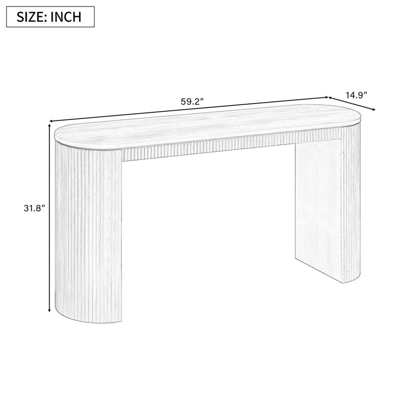 Cette console spacieuse ajoute du caractère à la table décorative, Naturel