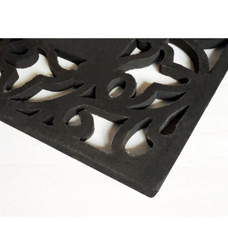 Bordure personnalisable 36 po x 22 po x 22 po acanthus border tapis de porte extérieur antidérapant, Oui