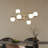 Glenarm 6-Light Dimmable Sputnik Chandelier with Frosted Glass Shade-1193927538