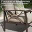 Ensemble de 2 fauteuils en métal au design moderne, avec structure kaki et coussins beiges. Faciles d'entretien, ils offrent un soutien ergonomique individuel idéal pour une utilisation à l'extérieur et une détente optimale dans les petits espaces.