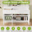 120cm White High Gloss Sideboard - PET, 2 Drawers & 2 Doors, 4 Adjustable Shelves