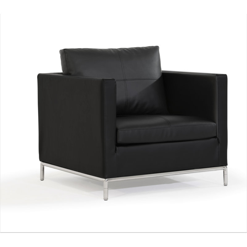 Fauteuil Istanbul, Similicuir noir