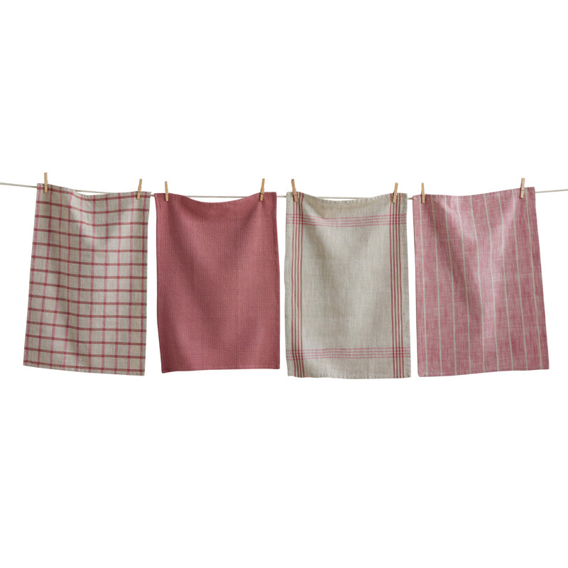 Canyon Woven Dishtowel Set of 4 Purple Kitchen Towels for Everyday Use, Machine Washable., Purple
