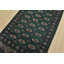 Tapis oriental en laine vert tribal noué à la main 3 pi 7 po x 5 pi Bokhara