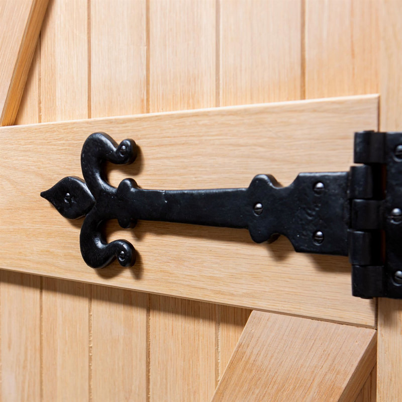 Hammer & Tongs - Fleur De Lis T-Hinge - W405mm - Black