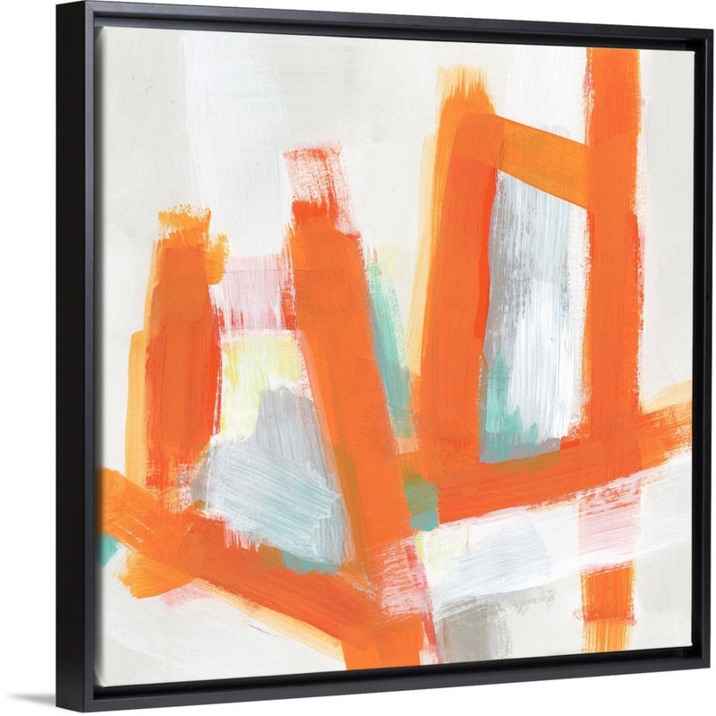 Reproduction d’art « reverb II » par June Erica vess, Cadre noir, H 38 po x l 38 po x 1,75 po