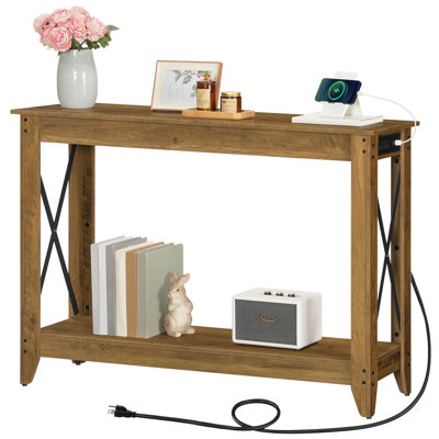 Samha 47.2'' Console Table with Charging Station