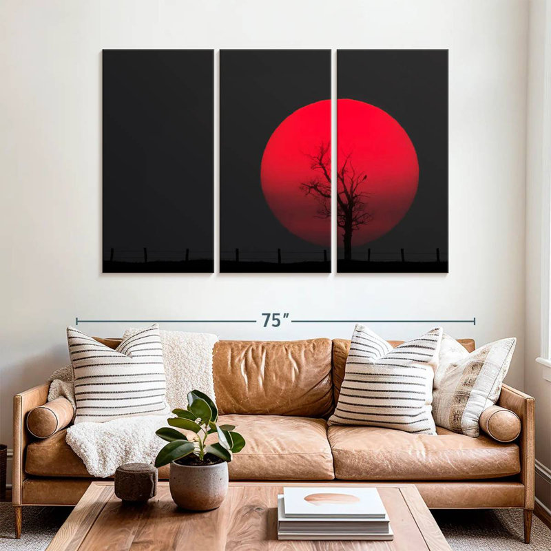 Oberle Red Full Moon, 36" H x 57" W