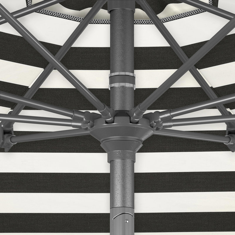 Parasol Candlewood 108, Cabana classique à rayures noires Sunbrella®