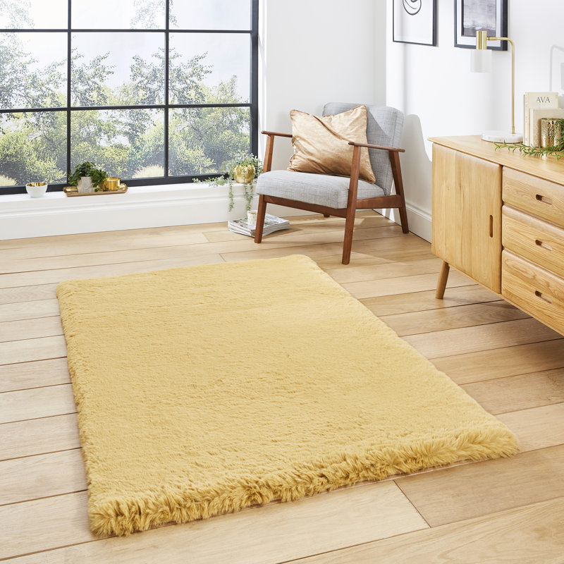 Tamesna area rug Table Tufted Rectangle Mustard, Rectangle 150 x 230cm