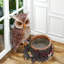 Jardinières en forme de tronc d'arbre hibou, résine 22 po, grand décor rustique pour le jardin