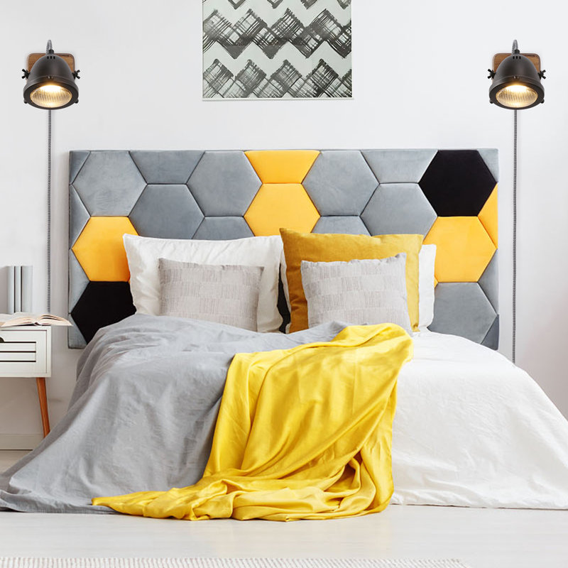 Lykke Glass LED Plug-in Armed Sconce