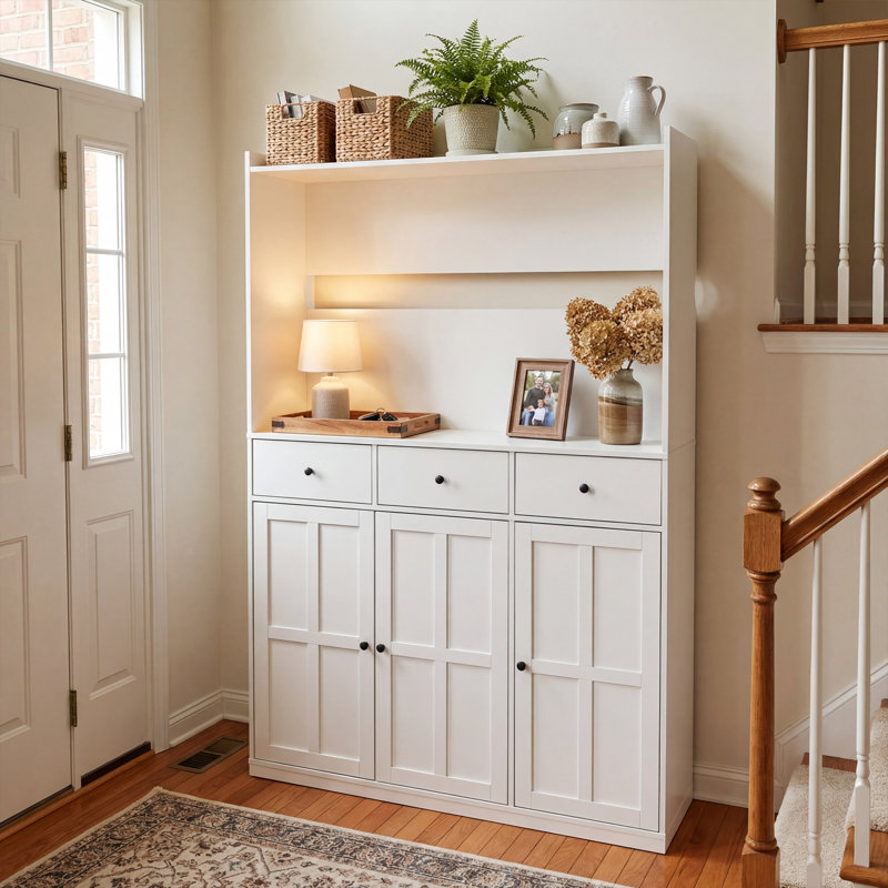 47.2'' Farmhouse Storage Cabinet With 3 Drawers