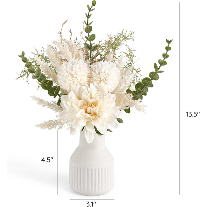 Arrangement in Vase, White