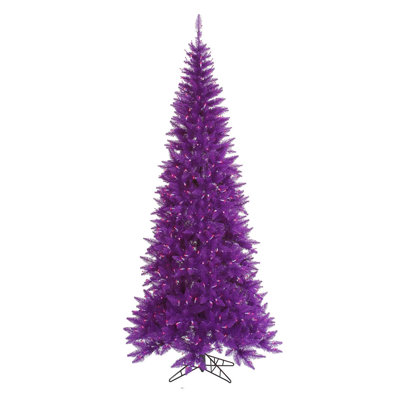 10' Pre-Lit Medium Ashley Spruce Artificial Christmas Tree - Clear and Purple Lights