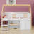 Space Saving Low Loft Bed with Storage Cabinets