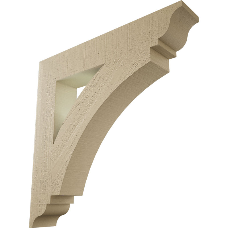 Support traditionnel Timberthane en faux bois de cèdre brut Thorton, l 5 1/2 po x P 32 po x H 32 po, brun clair apprêté