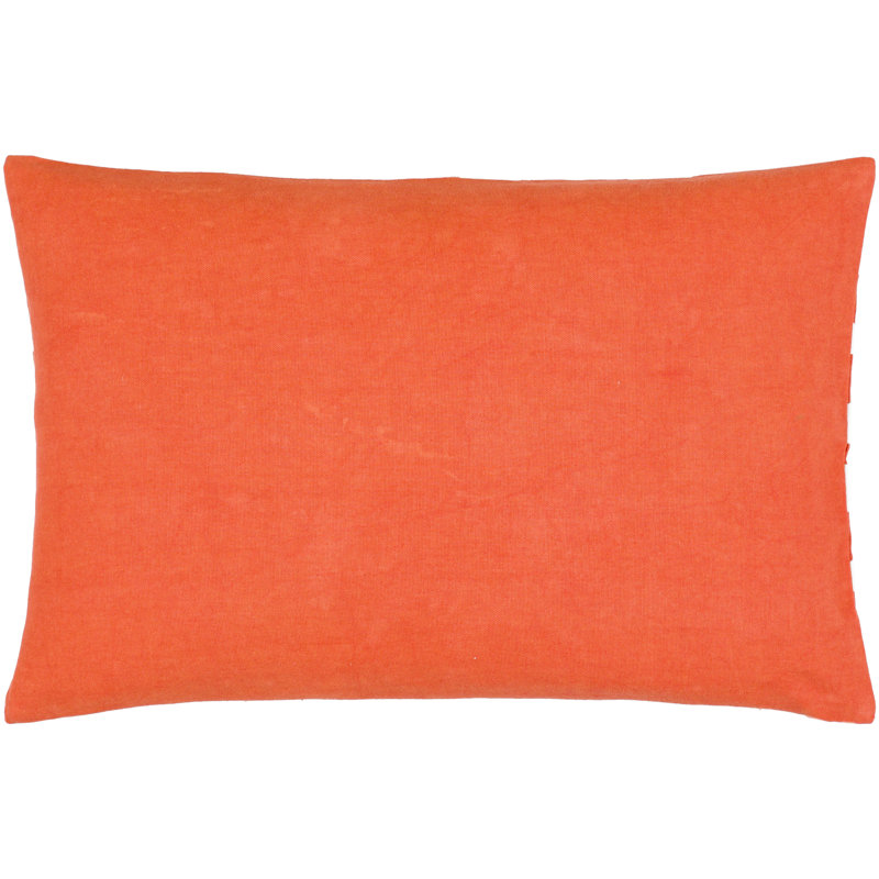Coussin en polyester Lachen, Orange brulé / crème
