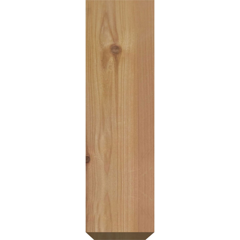 Austin 4" Single Brace Craftsman Ironcrest Bracket, 14"H x 11 1/2"D, 4"W x 2"T Western Red Cedar (Rough Sawn)