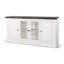 Meuble télé Ivvy, tablettes, moulure en bois brun blanc, 81 po