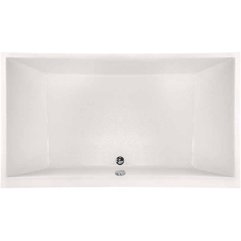 Eileen 74'' L Soaking Bathtub, Bone, Matte Black