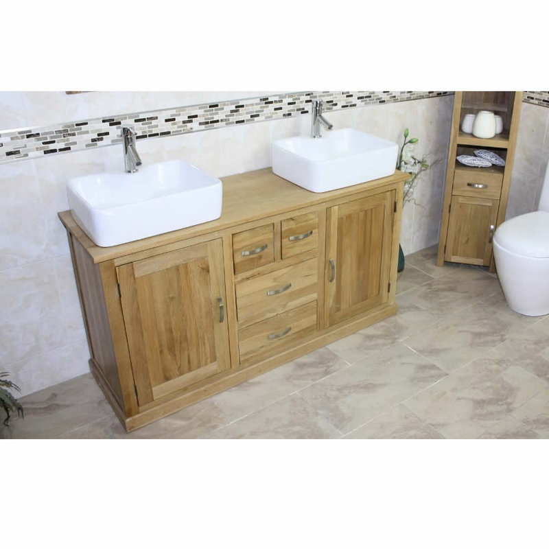 Engel Solid Oak 143mm Free-Standing Vanity Unit