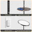 71'' LED Floor Lamp with Tray Table - Dimmable Touch Control, USB Type-C Charging