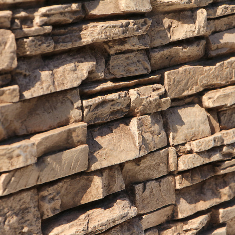 Panneaux muraux en fausse pierre Lightning Ridge 24,75 po x 47,63 po, Cappuccino