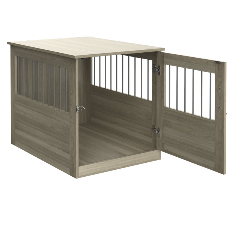 ClosetMaid End Table and Pet Crate, Gray, 25.2" H x 23.4" W x 32.4" D