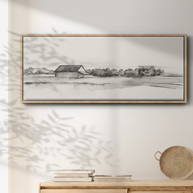 Wyeth Barn I - toile encadrée, H 12 po x l 30 po