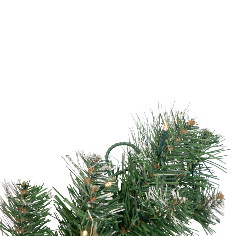 Frosted Pine and Pine Cone 6' Pre-Lit Outdoor Christmas Garland