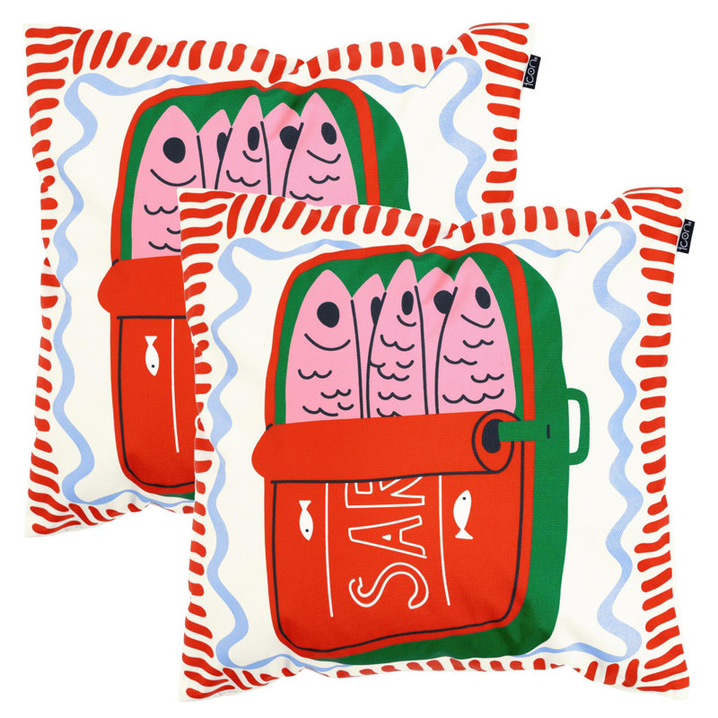 2 Pack Cushion 43x43cm, Sardine