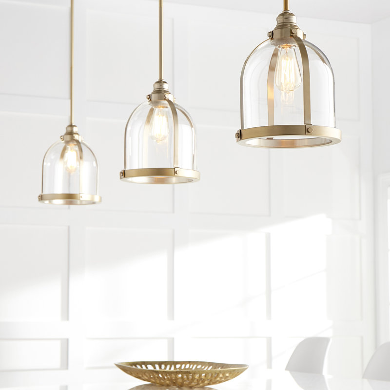 Doucette 1 - Light Single Pendant, Aged Brass