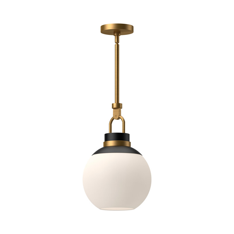 Copperfield 1 - Light Single Pendant, Aged Gold, Opal