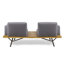 Causeuse d'extérieur avec table basse Canoga