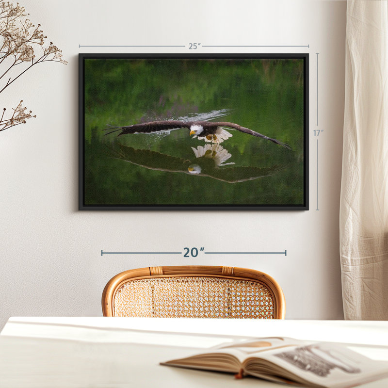 «Bald Eagle Reflection Wall Art», H 17 po x l 25 po