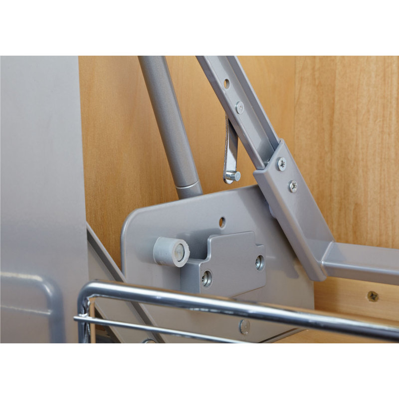 Rev-A-Shelf Kitchen Pulldown Wall Cabinet Shelf System, 34" W, Chrome chrome