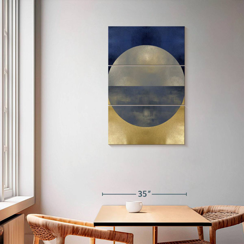 Avery Blue Sphere I, 57" H x 36" W