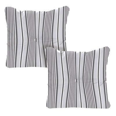 24" x 24" Tufted Outdoor Chair Back Cushion with Button (Set of 2)