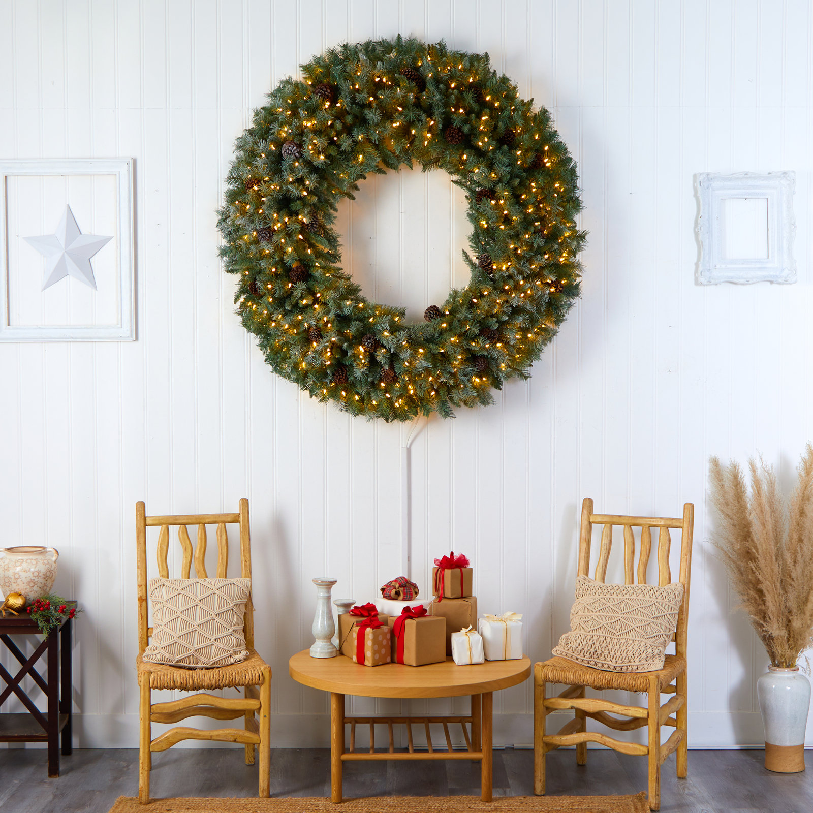 Faux Lighted 60'' Wreath