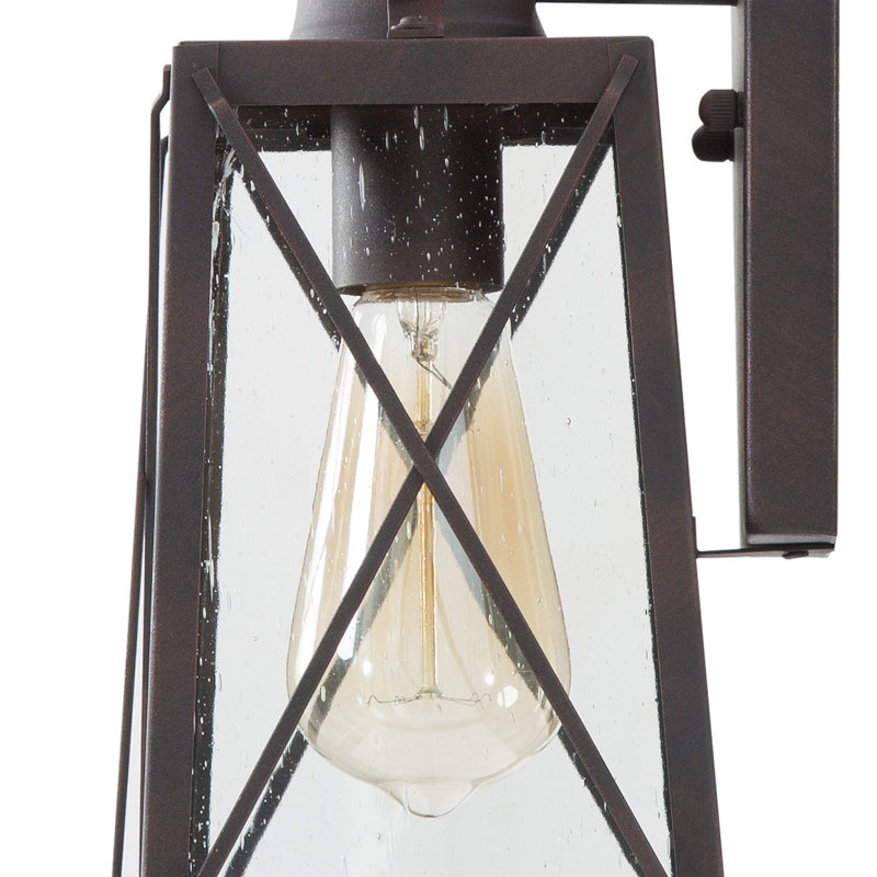 Lanterne murale d'extérieur en verre biseauté