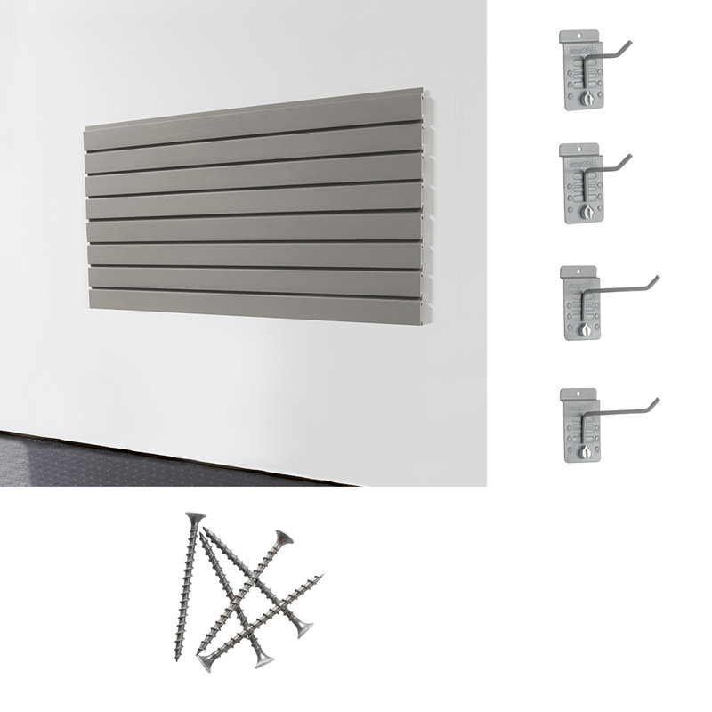 Slatwall Small Basic Duty Starter System, Weathered Grey