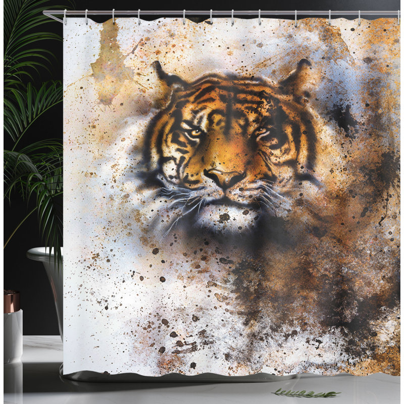 Shower Curtain with Hooks Included, 75"H x 69"W