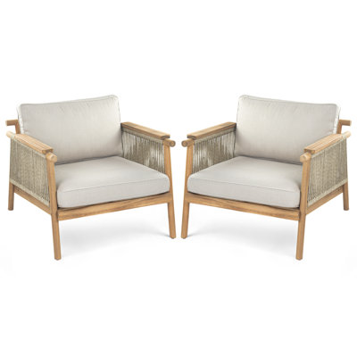 Fauteuil club d'extérieur Sumbawa, ensemble de 2