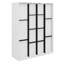 Lit escamotable rotatif multifonctionnel, supports de rangement cachés intégrés-1474183648