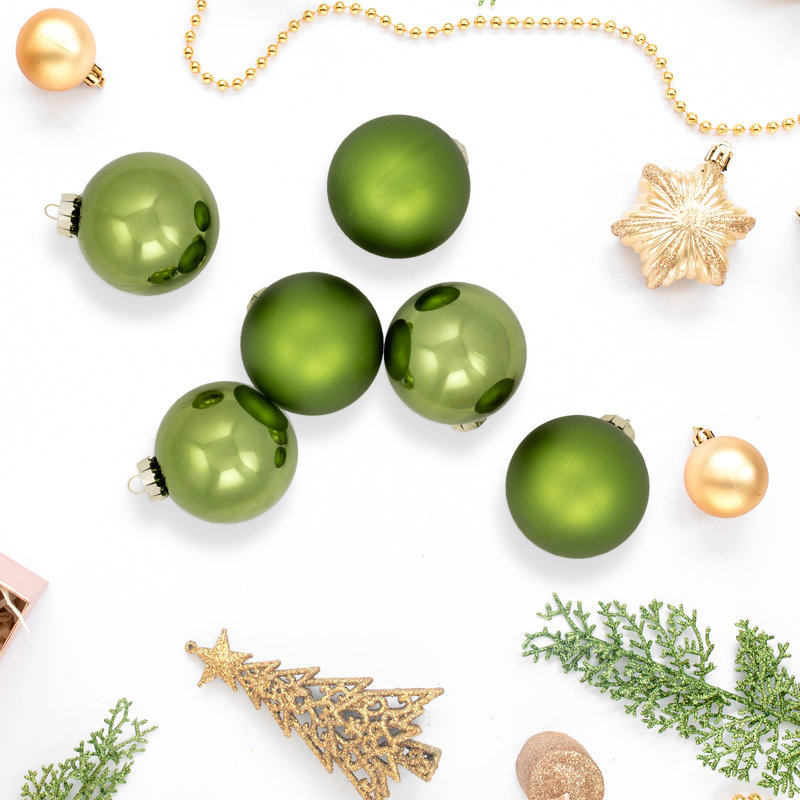 Ornement de Noël boule de verre, Vert kiwi