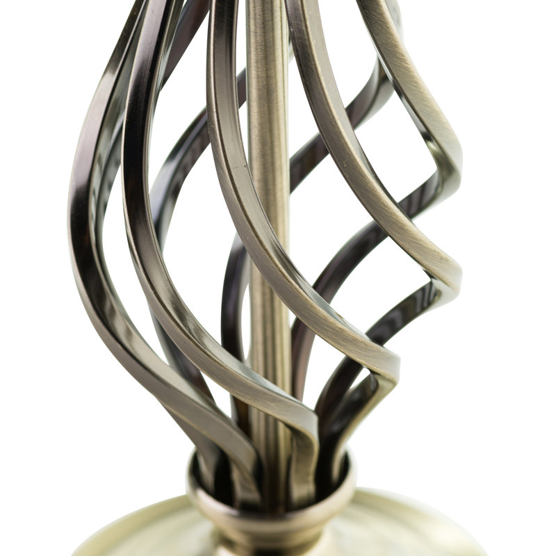 Zoey 31cm Twist Traditional Metal Table Lamp Base, Antique Brass