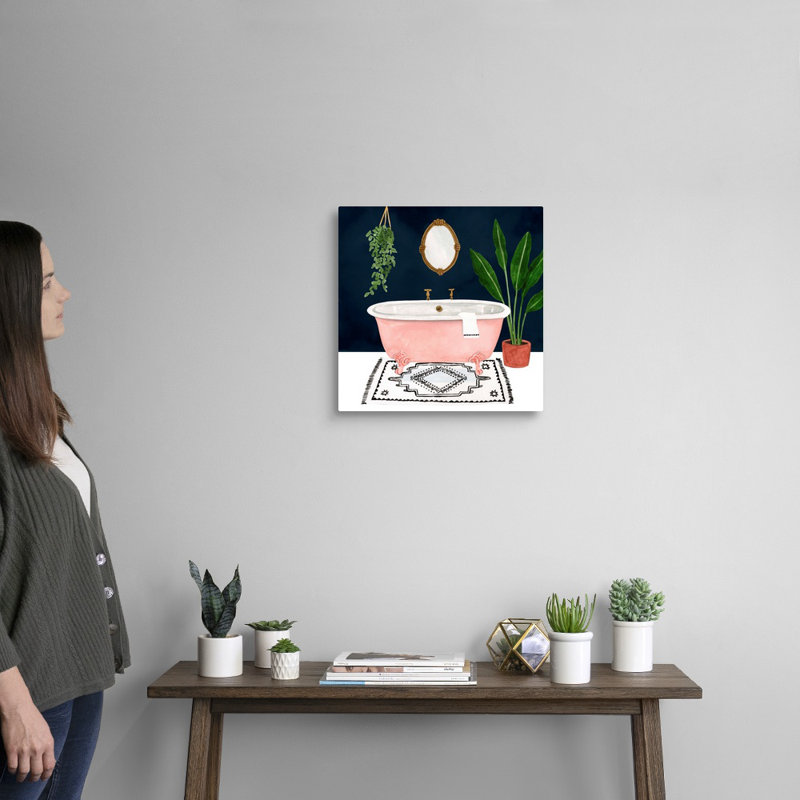 Boho Bath II - reproduction d'art sur toile, Toile tendue, H 16 po x l 16 po x P 1,25 po